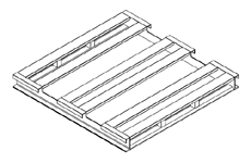 Palet con rejillas para traspaso