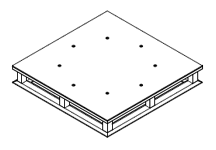 Palet utilizado como montura de equipo